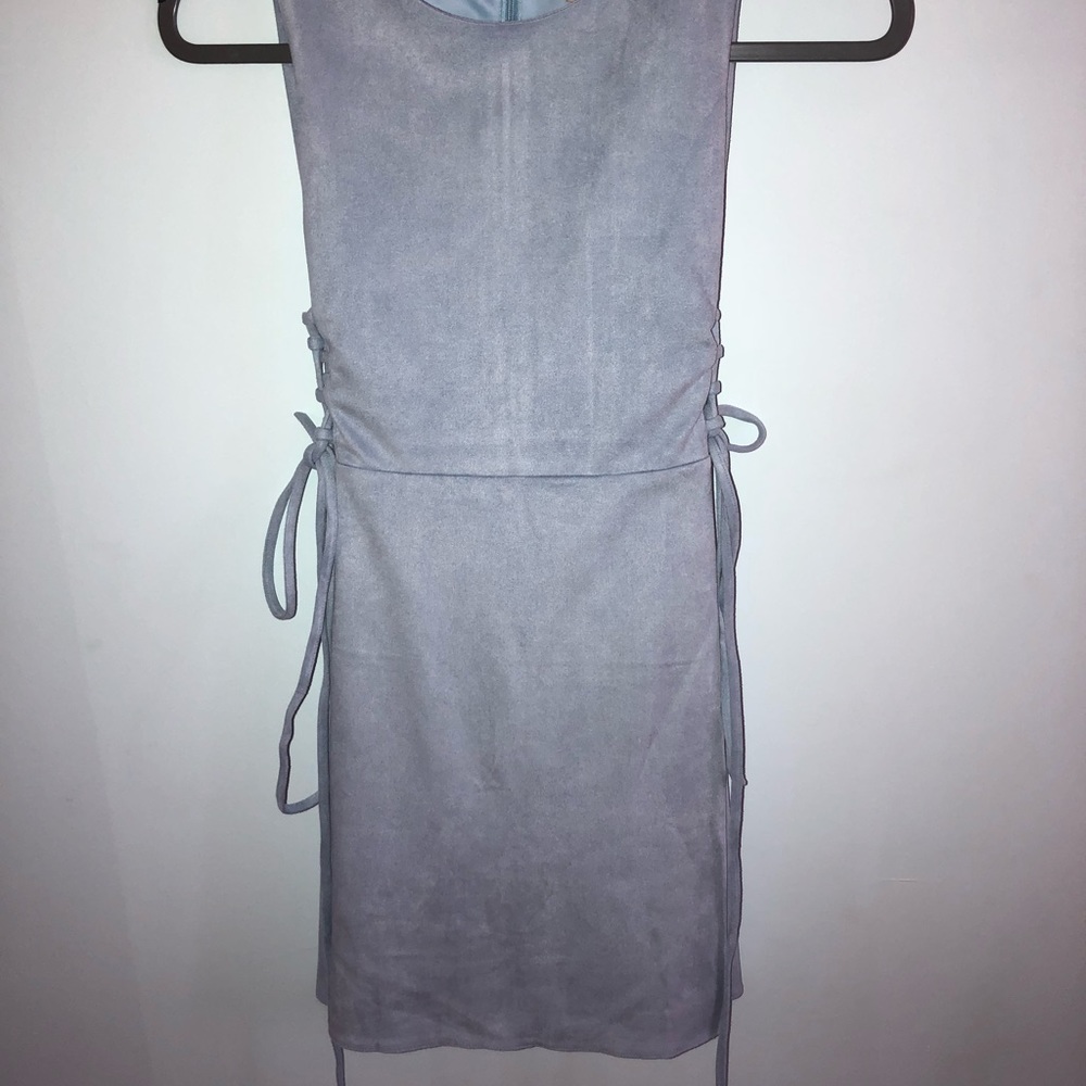 Light blue suede dress